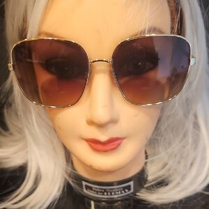 Fossil Gold Frame Sunglasses with Brown Lenses